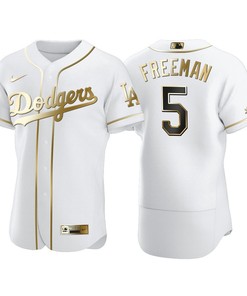 Los Angeles Dodgers Freddie Freeman 5 Mlb Golden City Brandedition White Jersey Gift For Dodgers Fans - Robokeg
