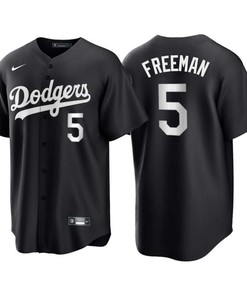 Los Angeles Dodgers Freddie Freeman 5 Mlb Home Black Jersey Gift For Dodgers Fans - Robokeg