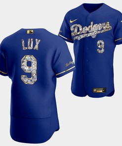 Los Angeles Dodgers Gavin Lux Royal Jersey 9 Golden Diamond 2022-23-23 Uniform - Robokeg
