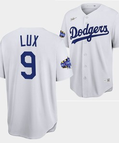 Los Angeles Dodgers Gavin Lux White Jersey 9 2022-23 All-Star Uniform - Robokeg