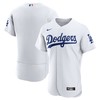 Los Angeles Dodgers Home Authentic Team Jersey White Mlb - Robokeg