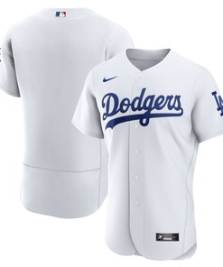 Los Angeles Dodgers Home Authentic Team Jersey White Mlb - Robokeg
