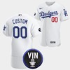 Los Angeles Dodgers Honor Vin Scully Custom Commemorative patch Jersey White - Robokeg
