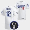 Los Angeles Dodgers Honor Vin Scully Joey Gallo Commemorative patch Jersey White - Robokeg