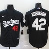 Los Angeles Dodgers Jackie Robinson #42 2020 Mlb Black Jersey A1 - Robokeg