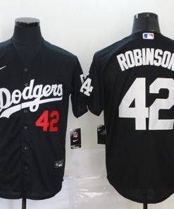 Los Angeles Dodgers Jackie Robinson #42 2020 Mlb Black Jersey A1 - Robokeg