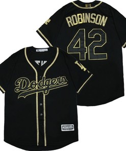 Los Angeles Dodgers Jackie Robinson #42 2020 Mlb Black Jersey A2 - Robokeg