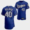 Los Angeles Dodgers Jimmy Nelson Royal Jersey 40 Golden Diamond 2022-23-23 Uniform - Robokeg
