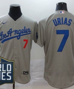 Los Angeles Dodgers Julio Urias #7 2020 Mlb Grey Jersey - Robokeg