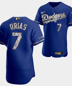 Los Angeles Dodgers Julio Urias Royal Jersey 7 Golden Diamond 2022-23-23 Uniform - Robokeg