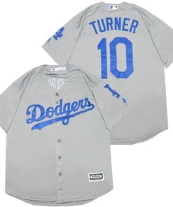 Los Angeles Dodgers Justin Turner #10 2020 Mlb Silver Jersey - Robokeg
