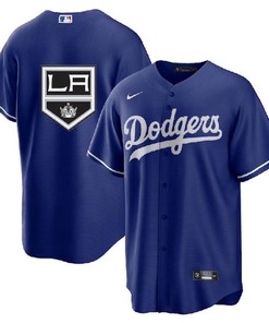 Los Angeles Dodgers Kings Royal Cool Base Stitched Jersey - Robokeg