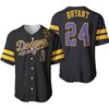 Los Angeles Dodgers Kobe Bryant 24 Mlb Throwback Black Jersey Inspired Style Baseball Jersey - Robokeg