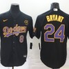 Los Angeles Dodgers Kobe Bryant #24 Mlb Throwback Black Jersey - Robokeg