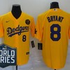 Los Angeles Dodgers Kobe Bryant #8 2020 Mlb New Arrival Yellow Jersey - Robokeg