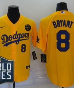 Los Angeles Dodgers Kobe Bryant #8 2020 Mlb New Arrival Yellow Jersey - Robokeg