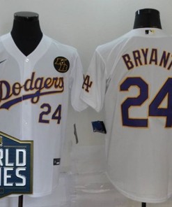 Los Angeles Dodgers Kris Bryant #24 2020 Mlb White Jersey - Robokeg