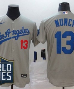 Los Angeles Dodgers Max Muncy #13 2020 Mlb Grey Jersey - Robokeg