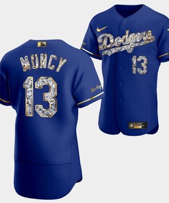 Los Angeles Dodgers Max Muncy Royal Jersey 13 Golden Diamond 2022-23-23 Uniform - Robokeg