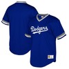 Los Angeles Dodgers Mitchell And Ness Big And Tall Cooperstown Collection Mesh Wordmark V-neck Jersey - Royal - Robokeg