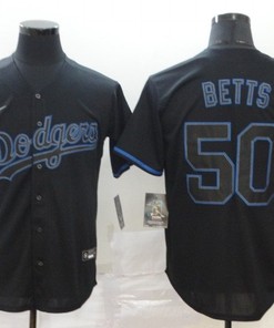 Los Angeles Dodgers Mookie Betts #50 2020 Mlb Black Blue Jersey - Robokeg