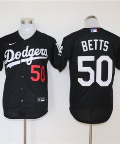 Los Angeles Dodgers Mookie Betts #50 2020 Mlb Black Jersey A1 - Robokeg