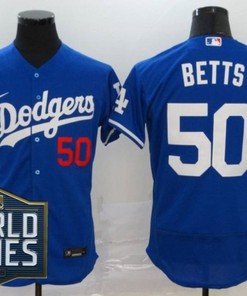 Los Angeles Dodgers Mookie Betts #50 2020 Mlb Blue Jersey - Robokeg