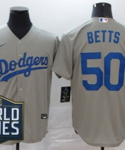 Los Angeles Dodgers Mookie Betts #50 2020 Mlb Gold Jersey - Robokeg