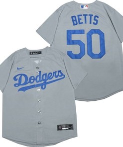 Los Angeles Dodgers Mookie Betts #50 2020 Mlb Light Grey Jersey - Robokeg
