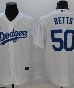 Los Angeles Dodgers Mookie Betts #50 2020 Mlb White Jersey A4 - Robokeg