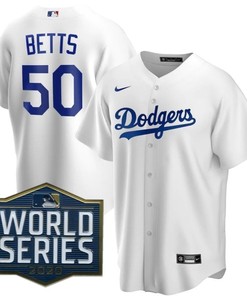 Los Angeles Dodgers Mookie Betts #50 2020 Mlb White Jersey A5 - Robokeg
