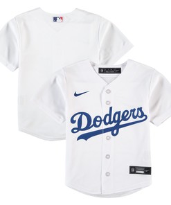 Los Angeles Dodgers Preschool Home Replica Team Jersey - White Mlb - Robokeg