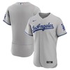 Los Angeles Dodgers Road Authentic Team Jersey - Gray Mlb - Robokeg