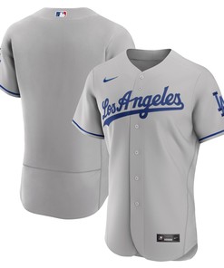 Los Angeles Dodgers Road Authentic Team Jersey - Gray Mlb - Robokeg