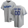 Los Angeles Dodgers Road Custom Men Jersey - Gray - Robokeg