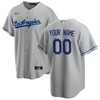 Los Angeles Dodgers Road Replica Custom Jersey Gray Custom Jerseys Mlb - Robokeg