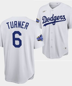 Los Angeles Dodgers Trea Turner White Jersey 6 2022-23 All-Star Uniform - Robokeg