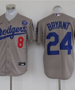 Los Angeles Dodgers Tribute Kobe Bryant #24 2020 Mlb Grey Jersey - Robokeg