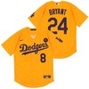 Los Angeles Dodgers Tribute Kobe Bryant #24 2020 Mlb Yellow Jersey - Robokeg