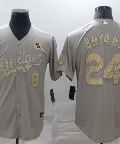 Los Angeles Dodgers Tribute Kobe Bryant #8 2020 Mlb Grey Jersey - Robokeg