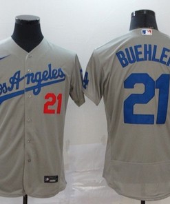 Los Angeles Dodgers Walker Buehler #21 2020 Mlb Grey Jersey - Robokeg
