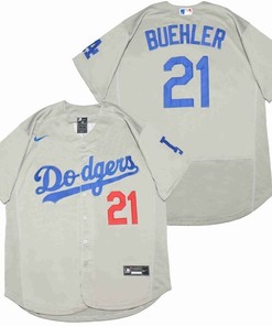 Los Angeles Dodgers Walker Buehler #21 2020 Mlb Silver Jersey - Robokeg