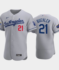 Los Angeles Dodgers Walker Buehler 21 Road Gray 2022-23 All-Star Game Jersey - Robokeg