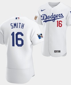 Los Angeles Dodgers Will Smith White Jersey 16 Jackie Robinson 75th Anniversary 2022-23 Uniform - Robokeg