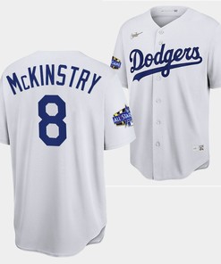 Los Angeles Dodgers Zach McKinstry White Jersey 8 2022-23 All-Star Uniform - Robokeg
