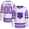 Los Angeles Kings Adidas Hockey Fights Cancer Primegreen Authentic Custom Jersey - White/purple Custom Jerseys Nhl - Robokeg