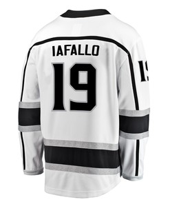 Los Angeles Kings Alex Iafallo 19 Away 2022 Stanley Cup Playoffs Breakaway Men Jersey - White - Robokeg