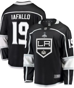 Los Angeles Kings Alex Iafallo 19 Home 2022 Stanley Cup Playoffs Breakaway Men Jersey - Black - Robokeg