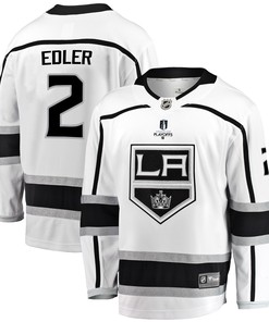 Los Angeles Kings Alexander Edler 2 Away 2022 Stanley Cup Playoffs Breakaway Men Jersey - White - Robokeg
