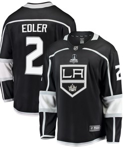 Los Angeles Kings Alexander Edler 2 Home 2022 Stanley Cup Playoffs Breakaway Men Jersey - Black - Robokeg